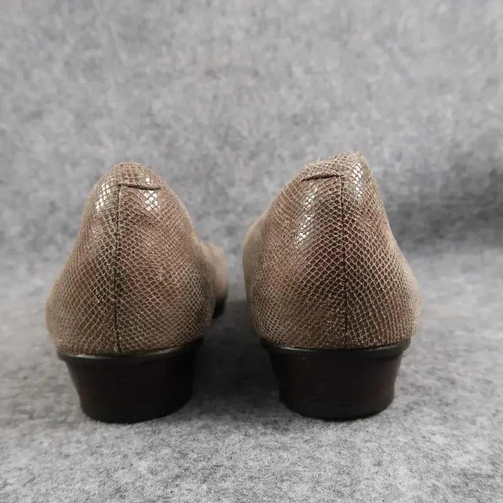 Clarks Shoes Womens 7 Pump Loafer Slip On Block Heel Fashion Career Comfort